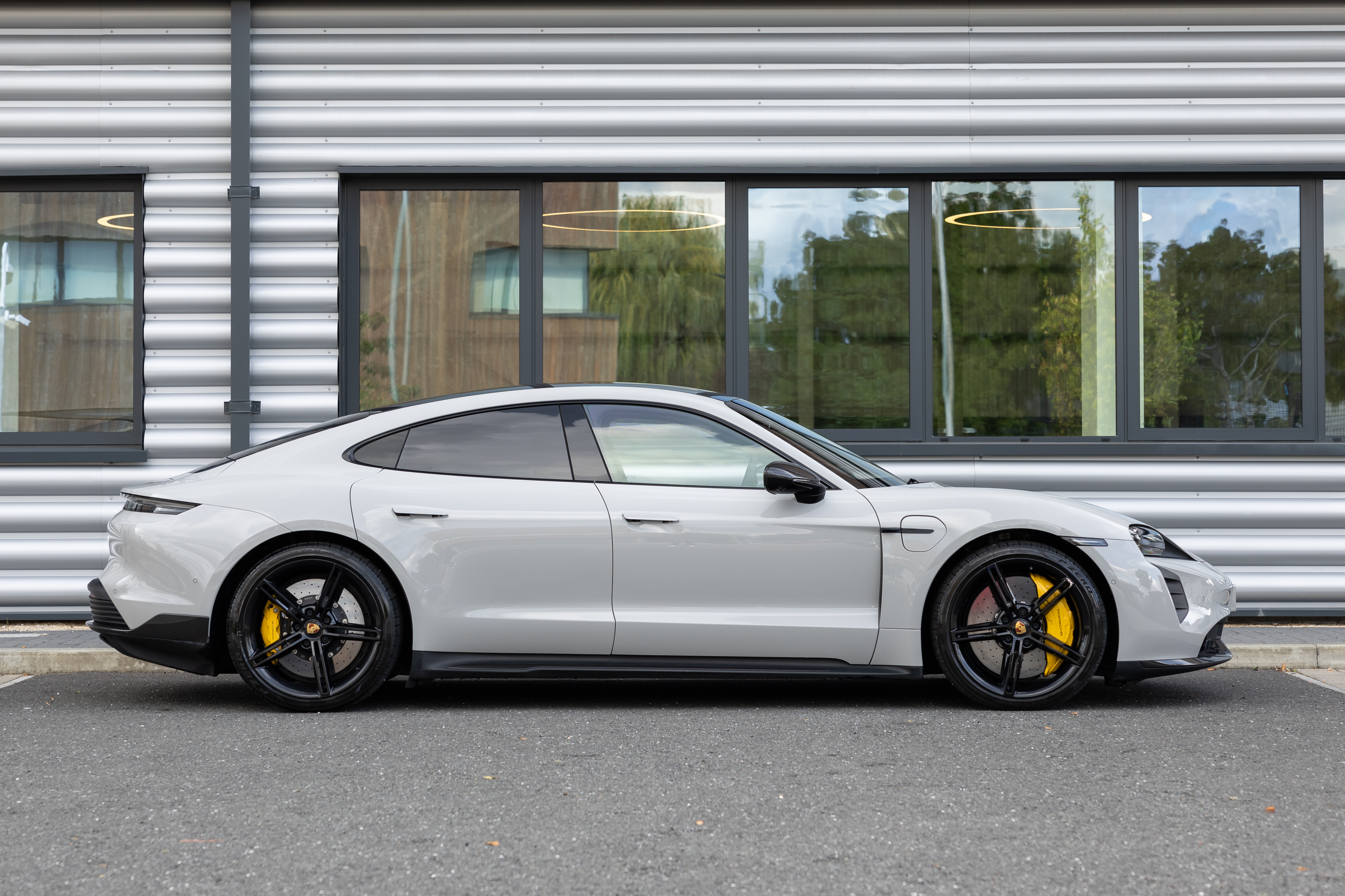 Porsche taycan turbo s silver discount