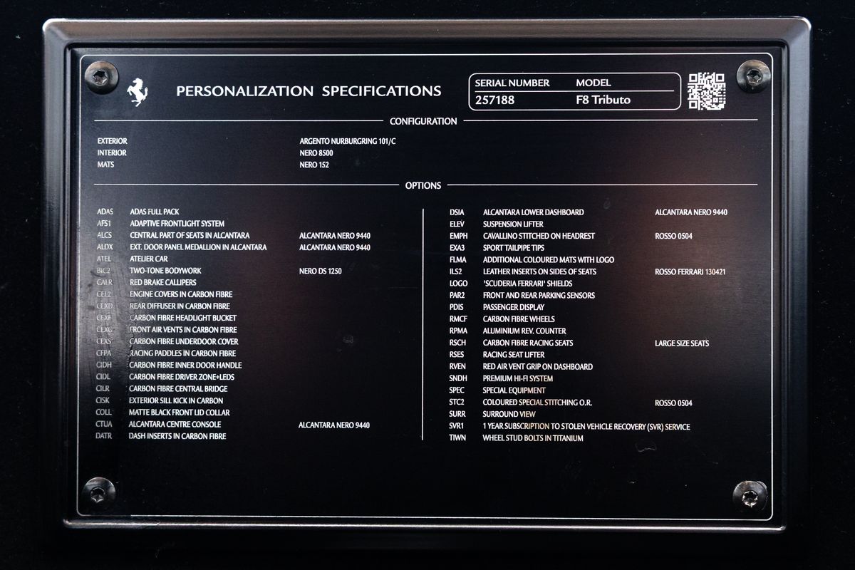 2020 Ferrari F8 Tributo