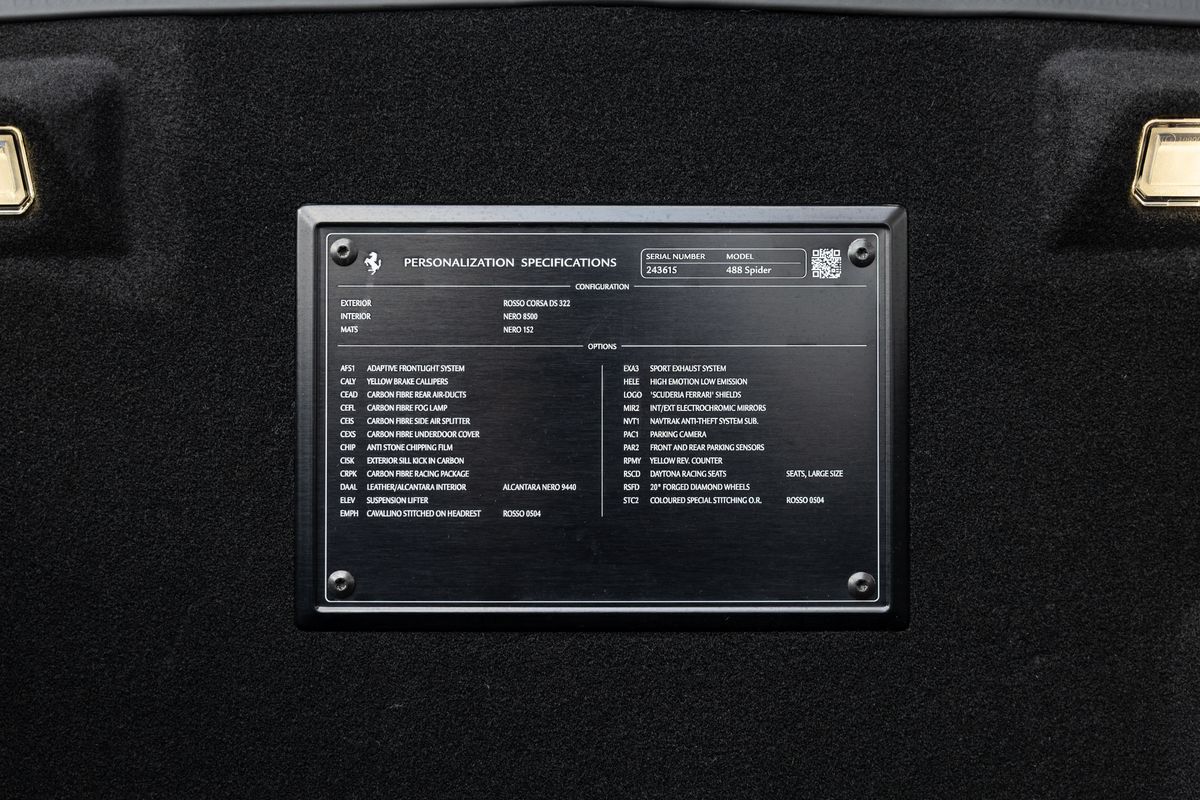 2019 Ferrari 488 Spider