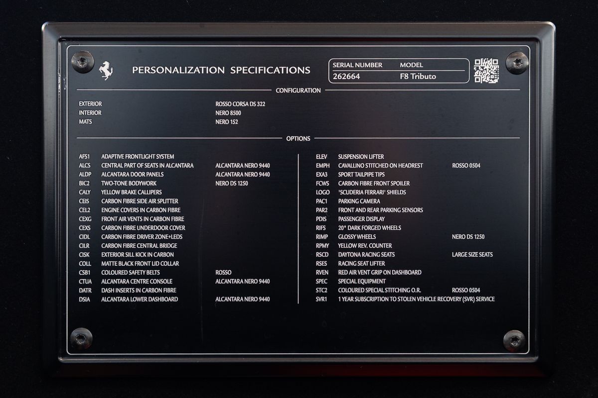 2021 Ferrari F8 Tributo